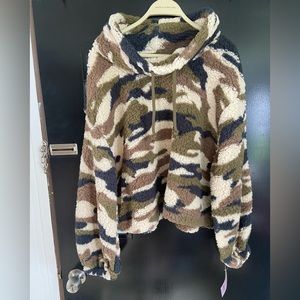 Camo Fleece Pullover Hoodie